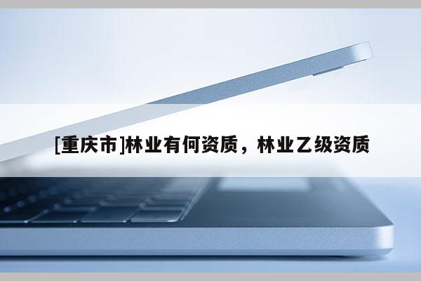 [重慶市]林業有何資質，林業乙級資質