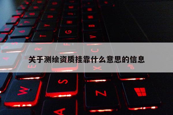 關于測繪資質 *** 什么意思的信息