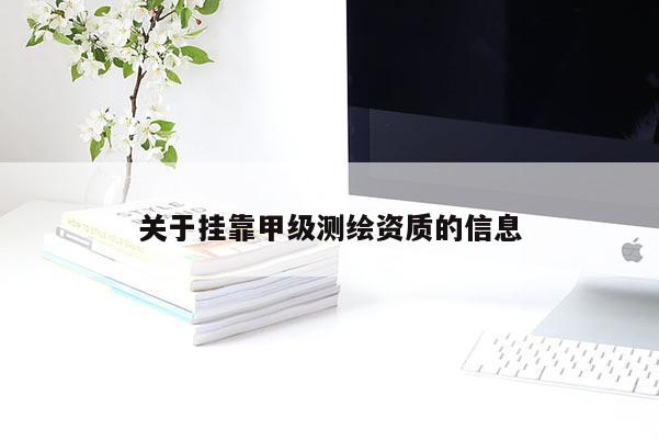 關于 *** 甲級測繪資質的信息
