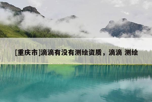 [重慶市]滴滴有沒有測繪資質，滴滴 測繪